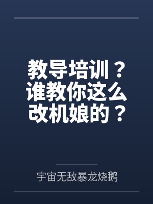 教导培训？谁教你这么改机娘的？