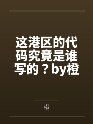 这港区的代码究竟是谁写的？by橙