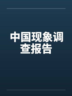 中国现象调查报告 中国现象调查报告