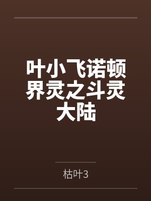 叶小飞诺顿界灵之斗灵大陆