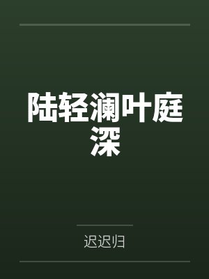 陆轻澜叶庭深